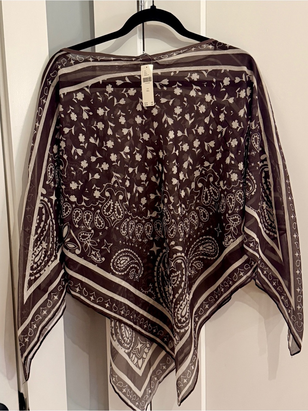 Anthropology Printed Scarf Poncho - NWT